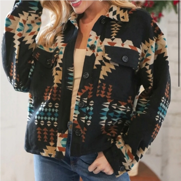 New In Jackets & Blazers - New In Aztec Soutwest Print Jacket